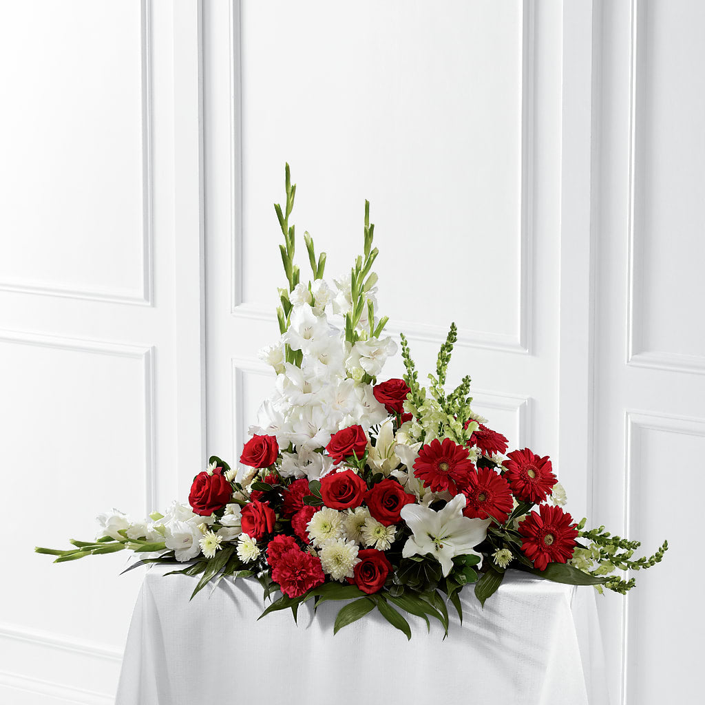 Crimson & White Arrangement – Distinctive Design Studio Llc, Ham Lake MN