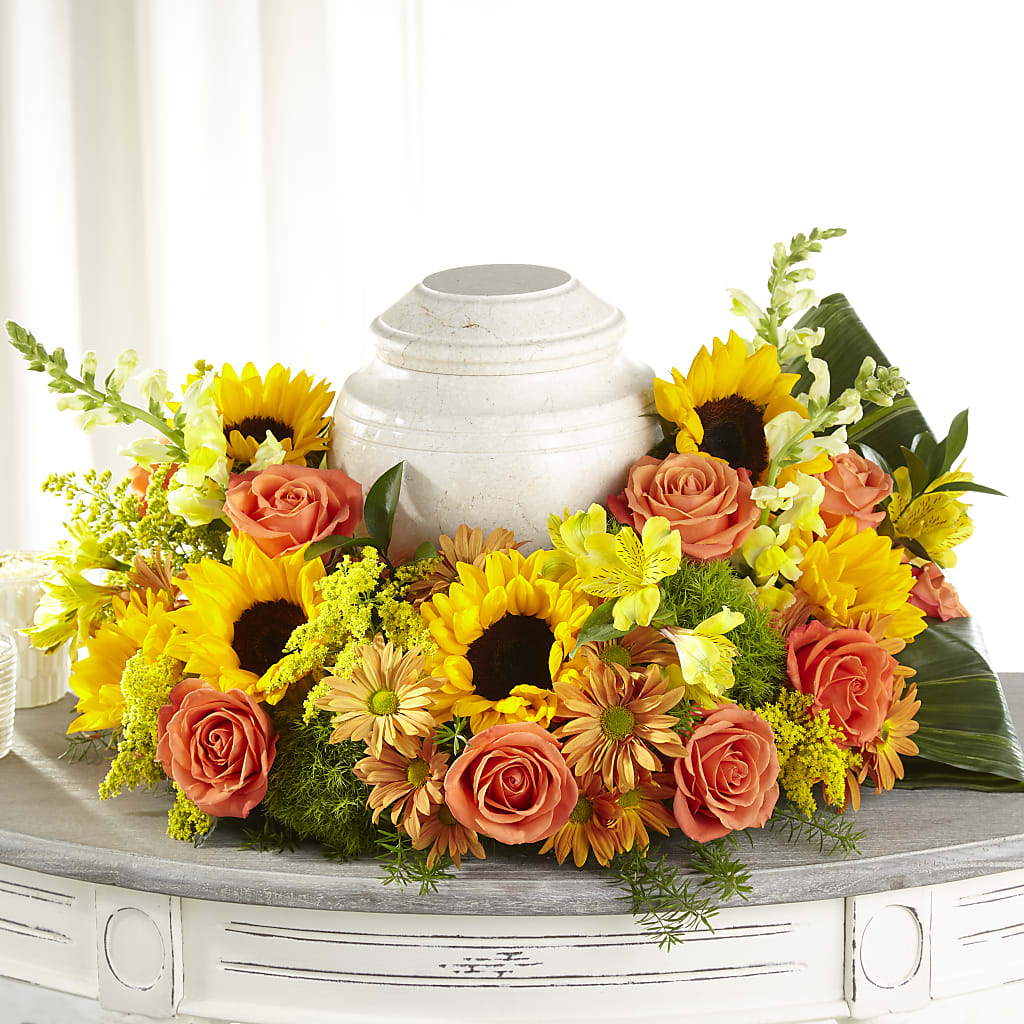 Faithful Sunflower Cremation Adornment – Distinctive Design Studio Llc, Ham Lake MN