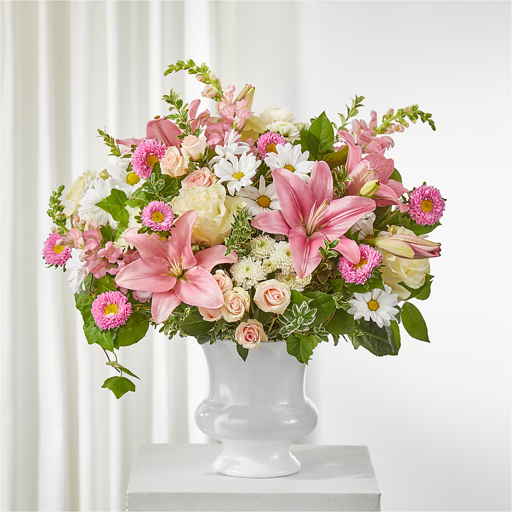 Empathetic Blooms Urn Arrangement – Distinctive Design Studio Llc, Ham Lake MN