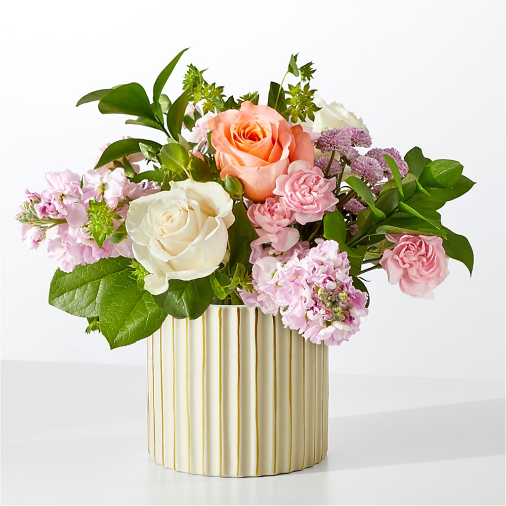 French Market Bouquet with Ivory Vase – Distinctive Design Studio Llc, Ham Lake MN