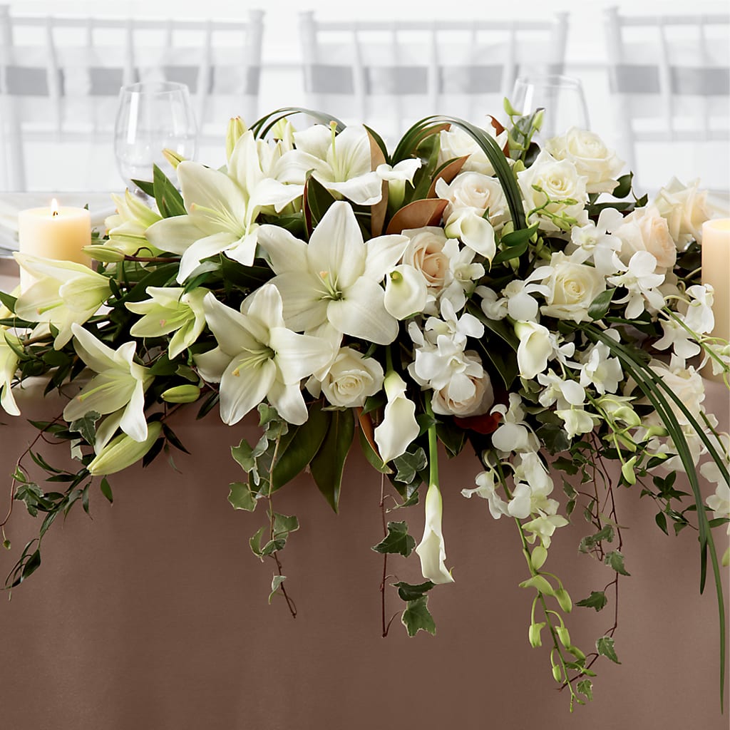 White Linen Arrangement – Distinctive Design Studio Llc, Ham Lake MN