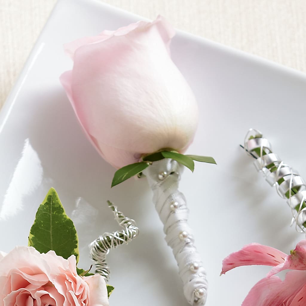 Pink Rose Boutonniere – Distinctive Design Studio Llc, Ham Lake MN