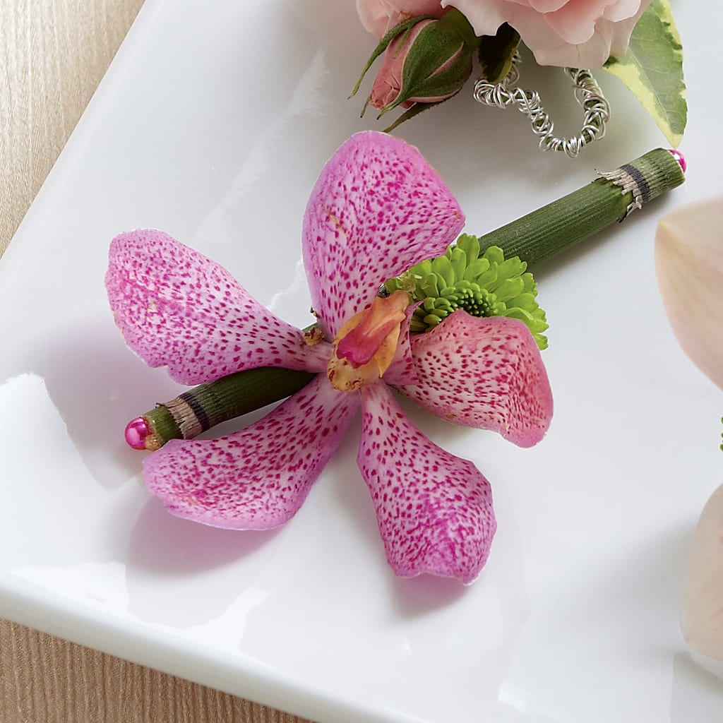 Pink Mokara Boutonniere – Distinctive Design Studio Llc, Ham Lake MN
