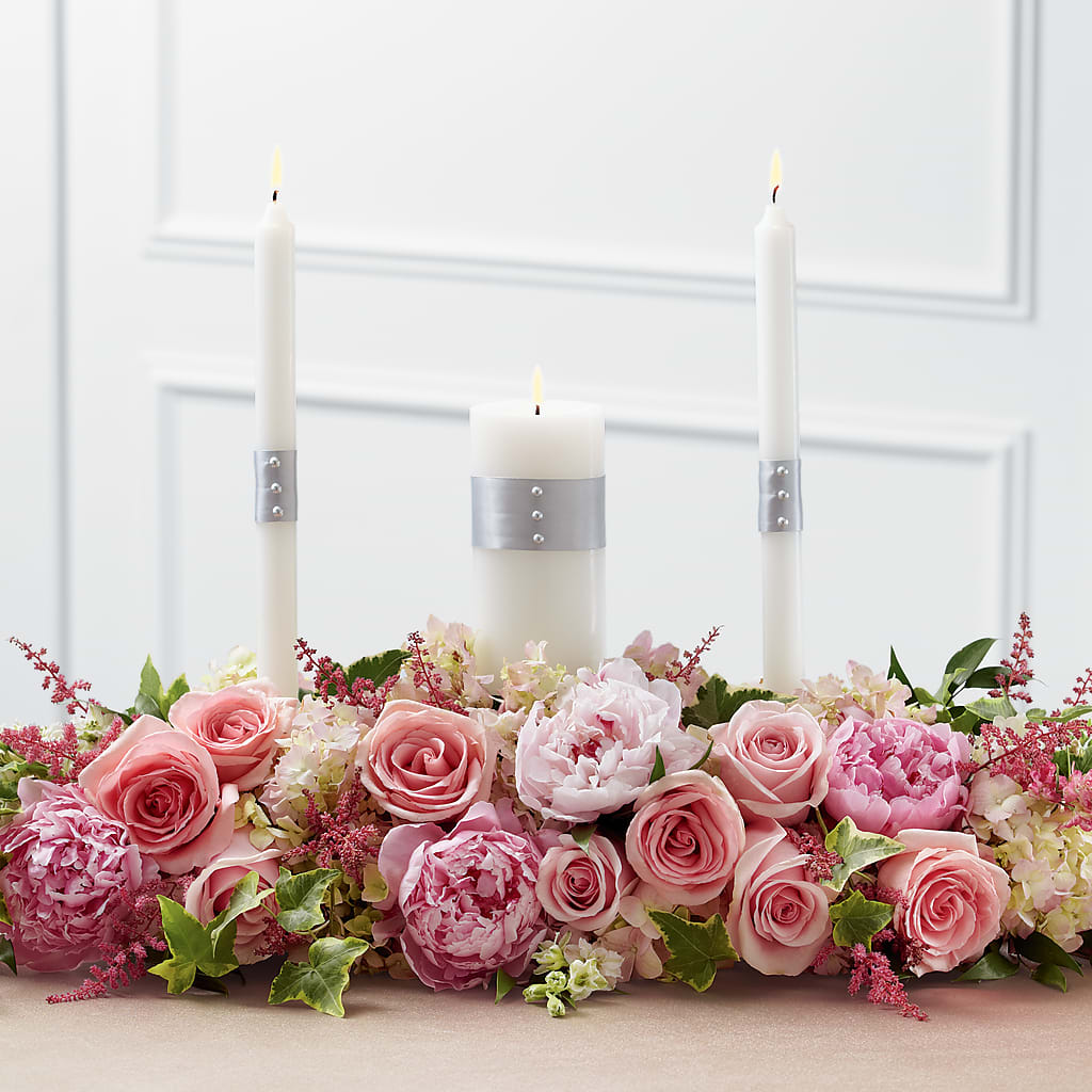 Worldwide Romance Unity Candle Arrangement – Distinctive Design Studio Llc, Ham Lake MN