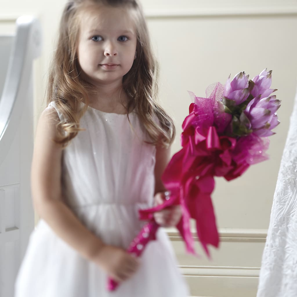 Sparkle Pink Flower Girl Bouquet – Distinctive Design Studio Llc, Ham Lake MN