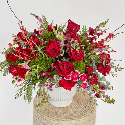 Big Red Bow Bouquet –  Distinctive Design Studio Llc, Ham Lake MN