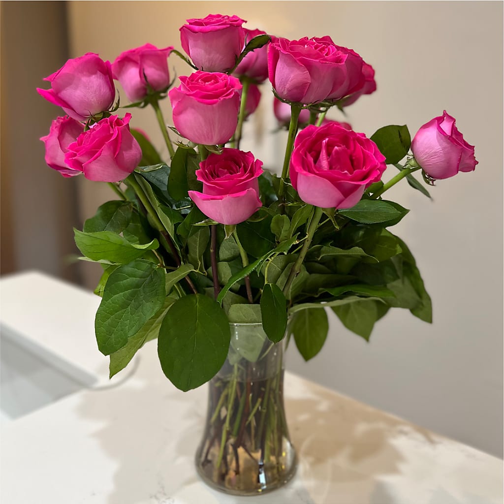 Long Stem Pink Rose Bouquet –  Distinctive Design Studio Llc, Ham Lake MN