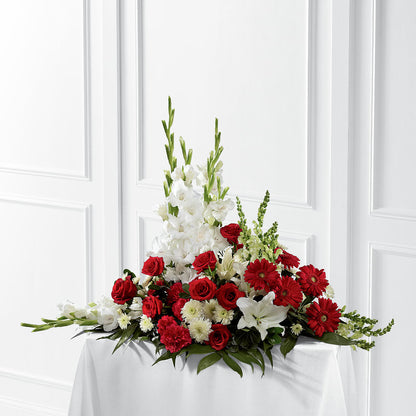Crimson & White Arrangement –  Distinctive Design Studio Llc, Ham Lake MN