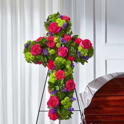 Tribute Rose Floral Cross –  Distinctive Design Studio Llc, Ham Lake MN