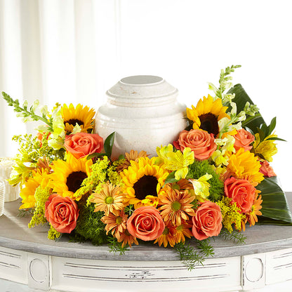 Faithful Sunflower Cremation Adornment –  Distinctive Design Studio Llc, Ham Lake MN
