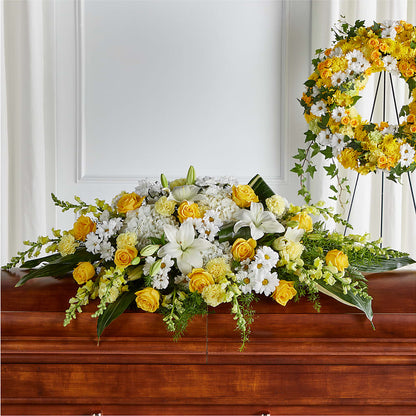 Golden Harmony Casket Spray –  Distinctive Design Studio Llc, Ham Lake MN