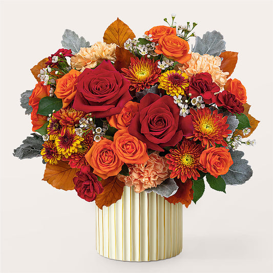 Merlot Bouquet with Ivory Vase –  Distinctive Design Studio Llc, Ham Lake MN