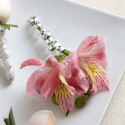 Pink Peruvian Lily Boutonniere –  Distinctive Design Studio Llc, Ham Lake MN