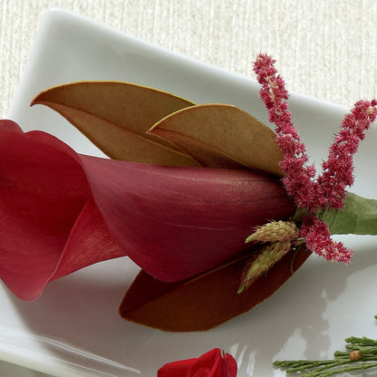 Red Calla Boutonniere –  Distinctive Design Studio Llc, Ham Lake MN