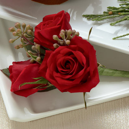 Red Spray Rose Boutonniere –  Distinctive Design Studio Llc, Ham Lake MN