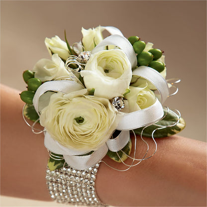 White Wedding Corsage –  Distinctive Design Studio Llc, Ham Lake MN